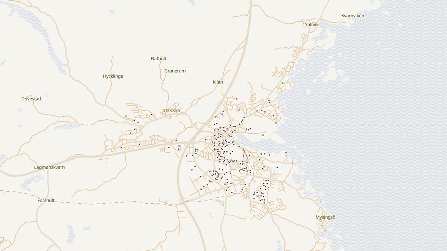 Punktkarta över skyddsrum