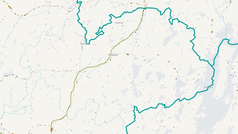 Viltolyckornas fördelning i Hylte kommun