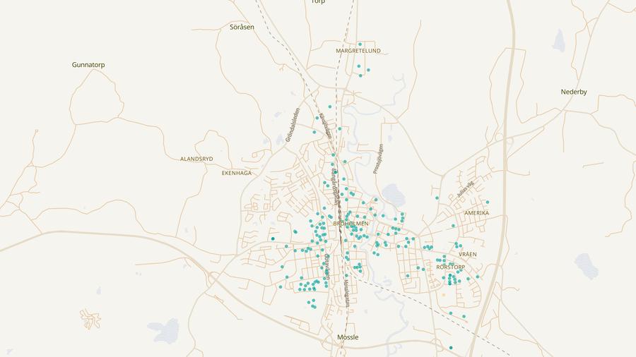 Punktkarta över skyddsrum