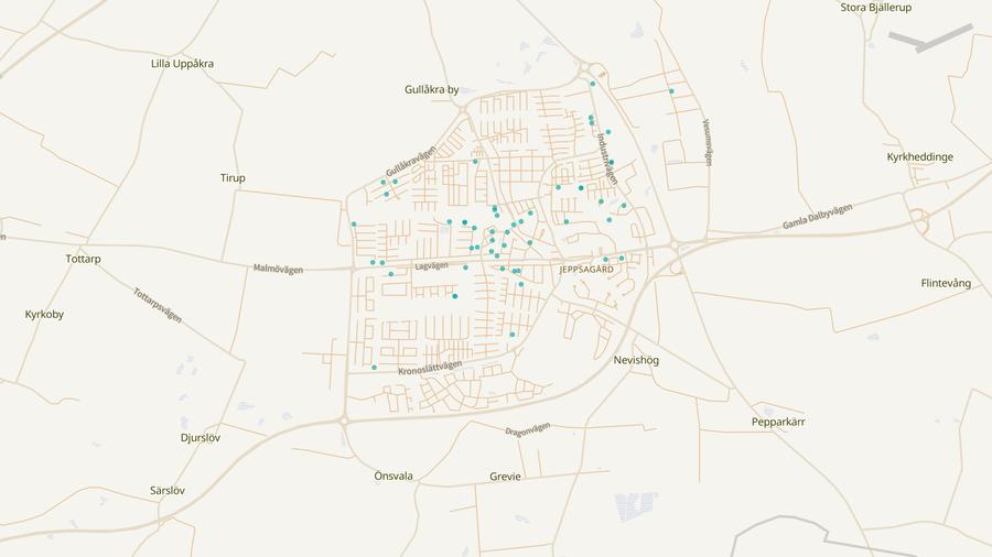 Punktkarta över skyddsrum