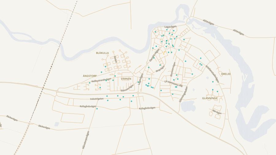Punktkarta över skyddsrum