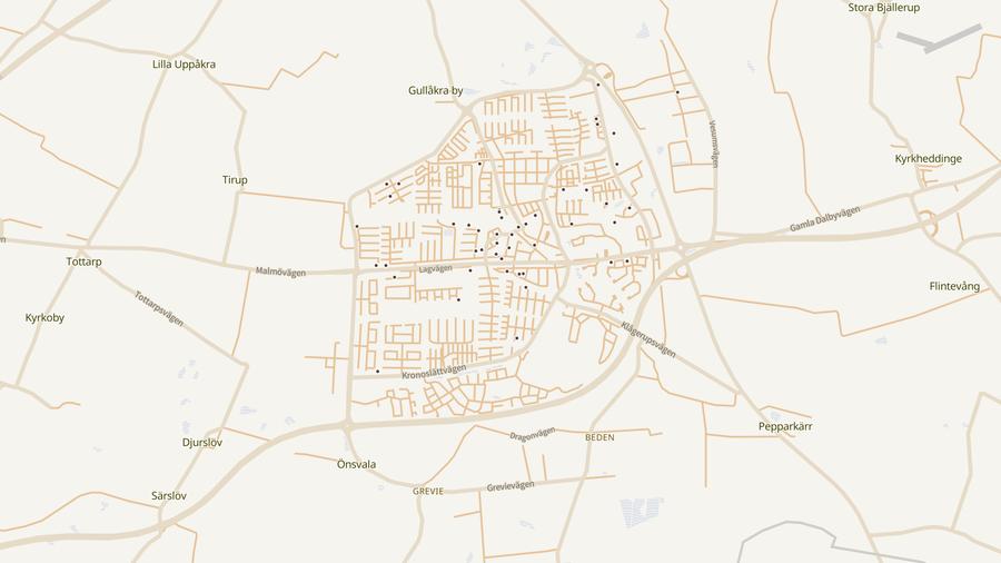 Punktkarta över skyddsrum