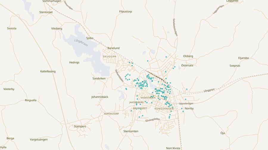 Punktkarta över skyddsrum