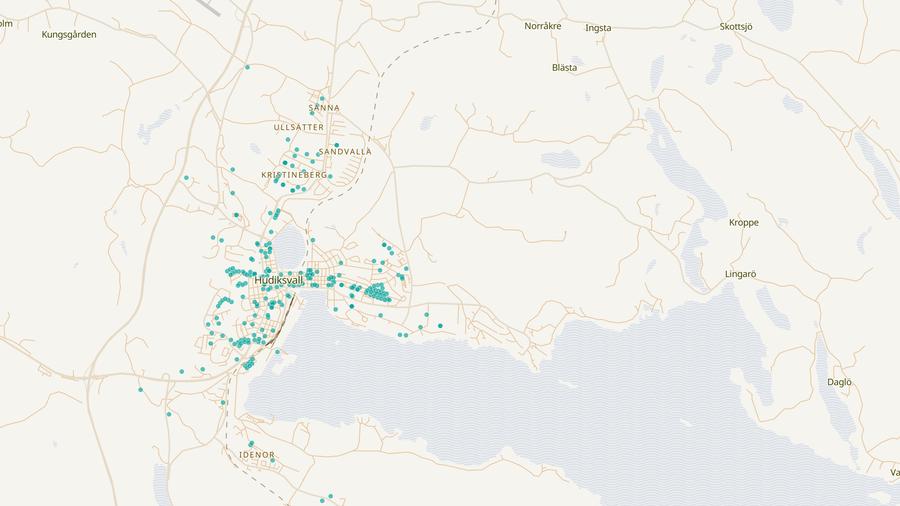 Punktkarta över skyddsrum