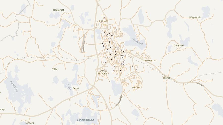 Punktkarta över skyddsrum