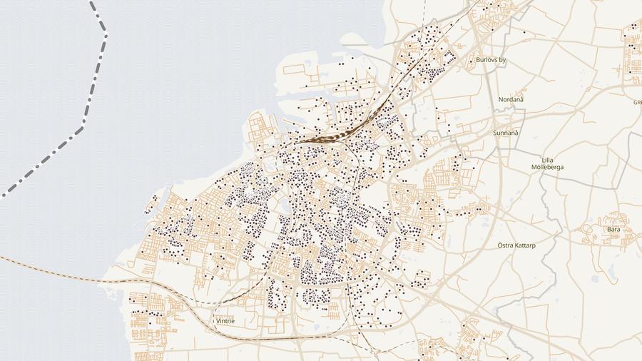 Punktkarta över skyddsrum