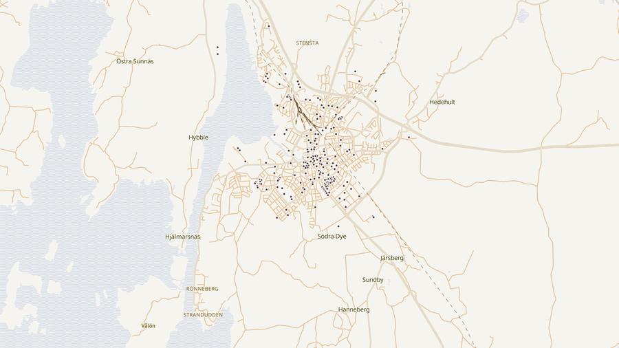 Punktkarta över skyddsrum