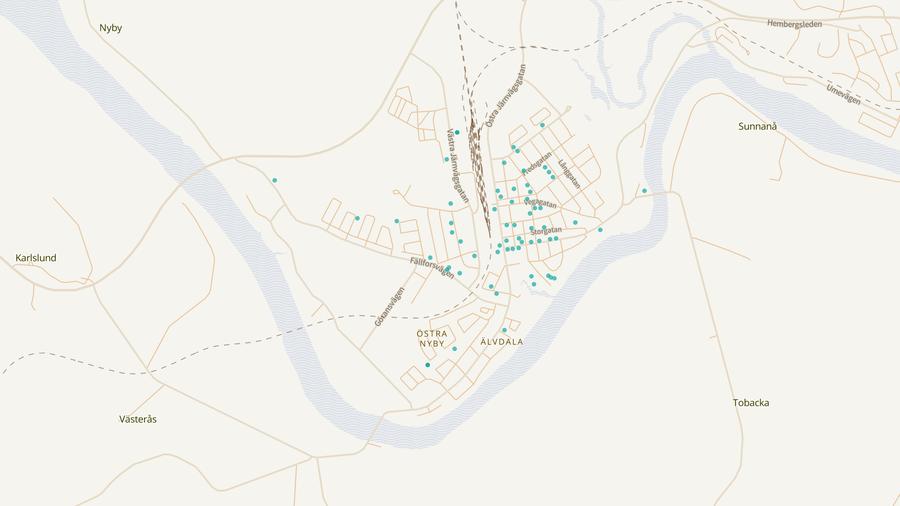 Punktkarta över skyddsrum