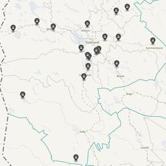 Punktkarta över olyckor i länet