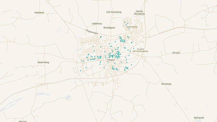 Punktkarta över skyddsrum