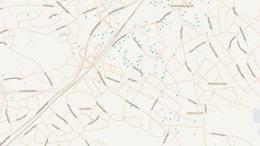 Punktkarta över skyddsrum