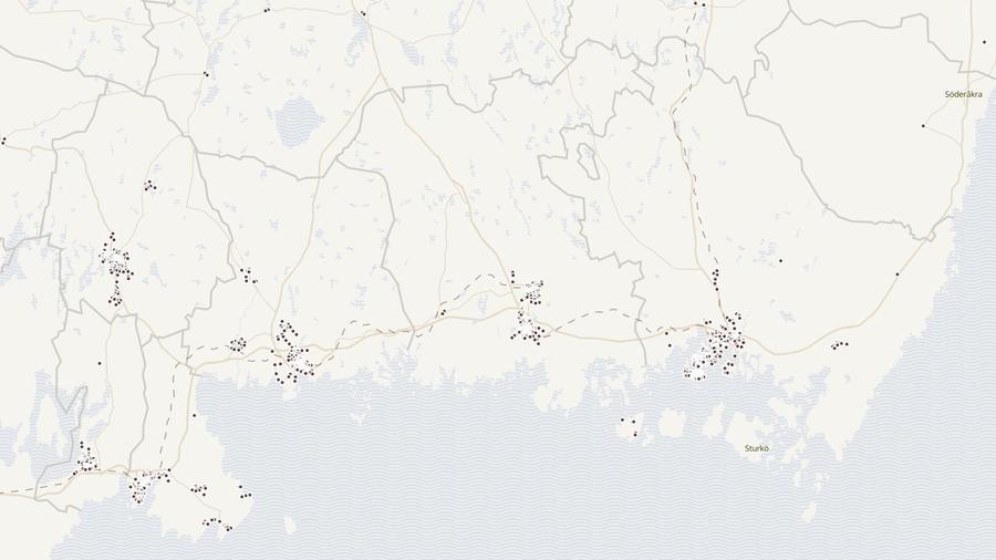 Punktkarta över skyddsrum