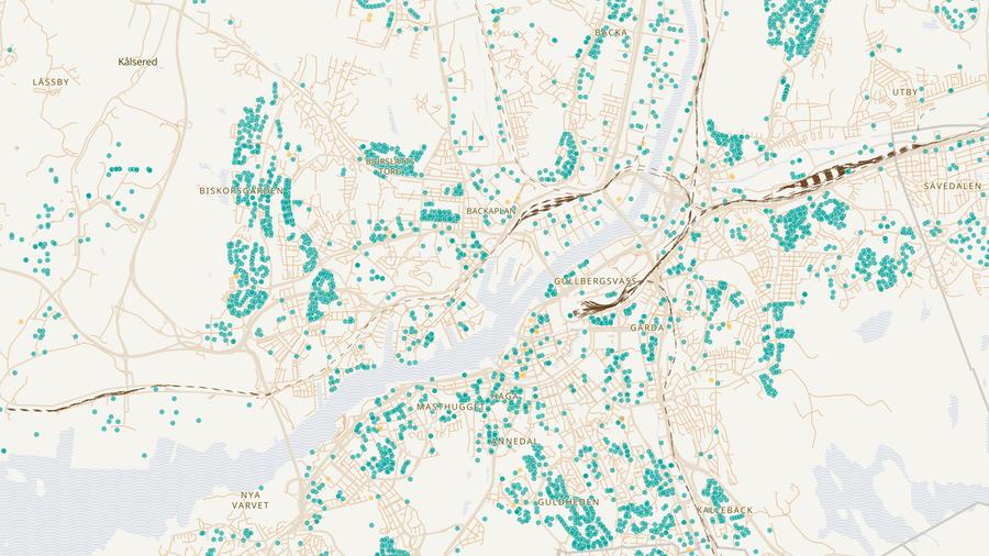 Punktkarta över skyddsrum
