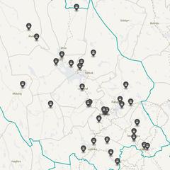 Punktkarta över olyckor i länet