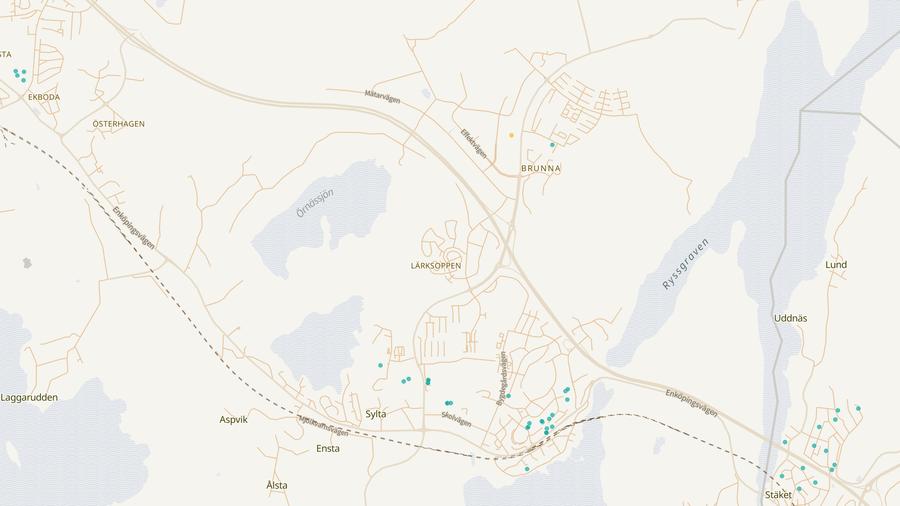 Punktkarta över skyddsrum