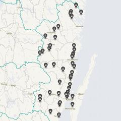 Punktkarta över olyckor i länet