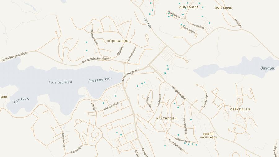 Punktkarta över skyddsrum