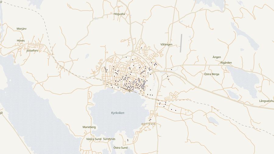 Punktkarta över skyddsrum