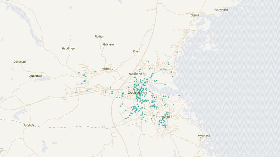 Punktkarta över skyddsrum