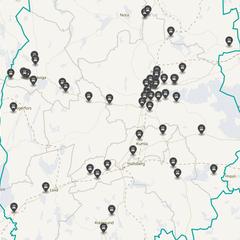 Punktkarta över olyckor i länet