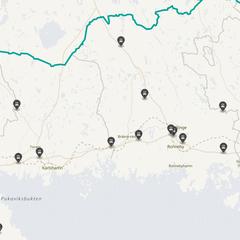 Punktkarta över olyckor i länet