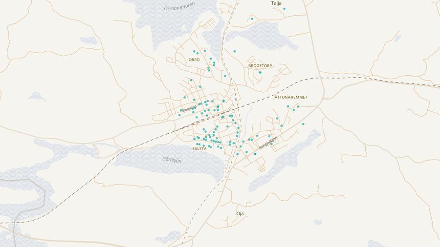Punktkarta över skyddsrum