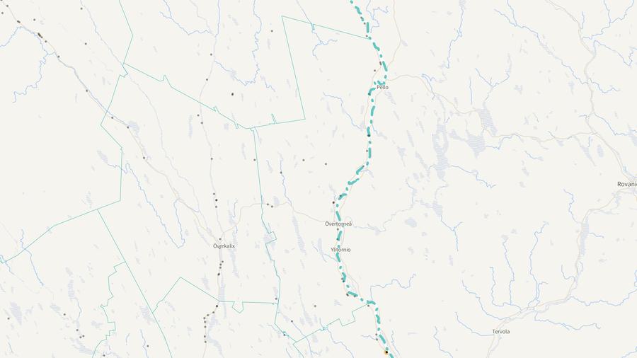 Viltolyckornas fördelning i Övertorneå kommun