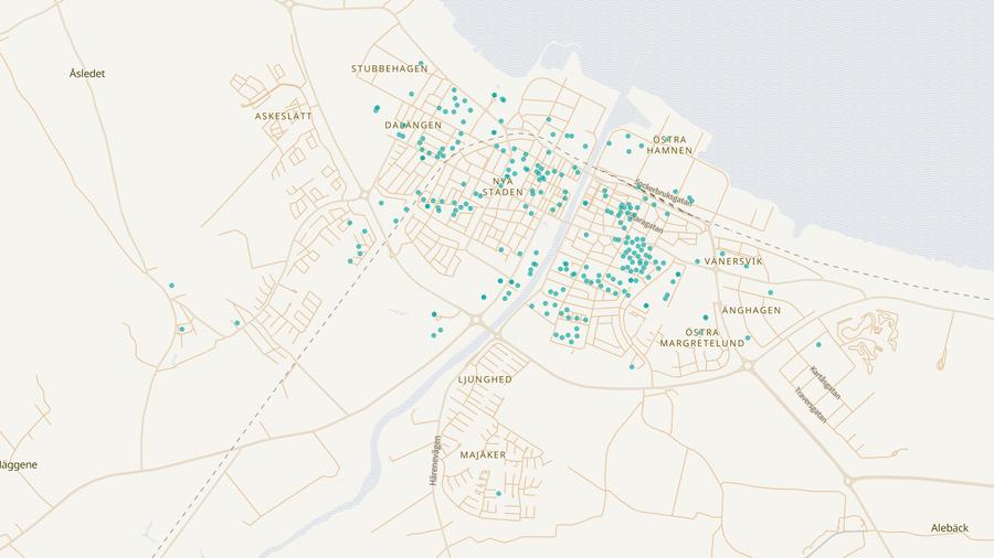 Punktkarta över skyddsrum