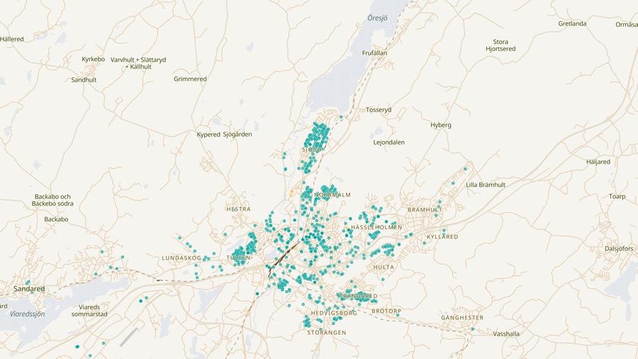 Punktkarta över skyddsrum