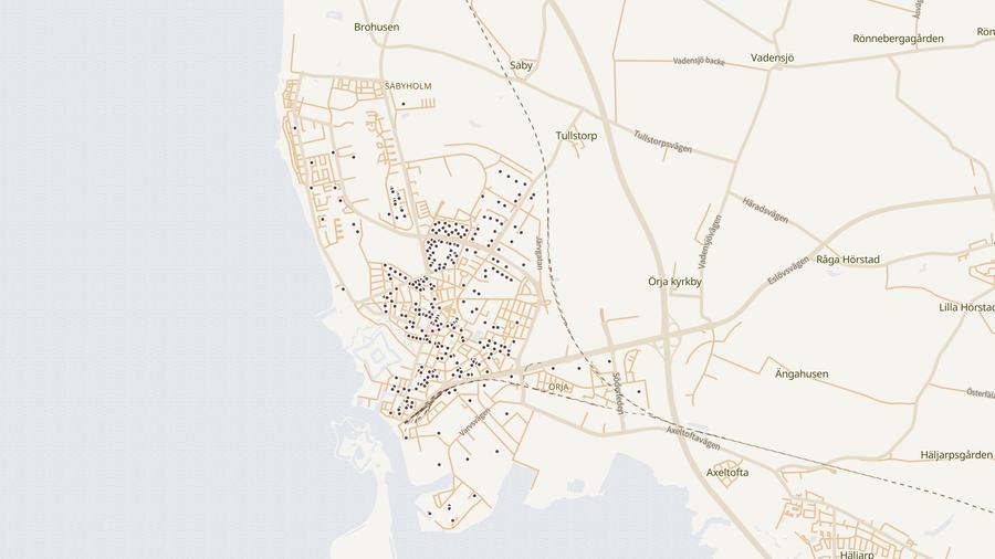 Punktkarta över skyddsrum