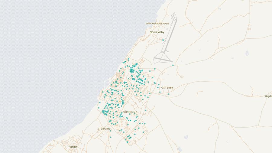 Punktkarta över skyddsrum