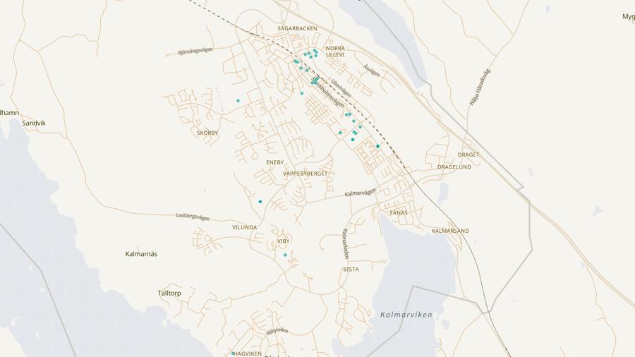 Punktkarta över skyddsrum