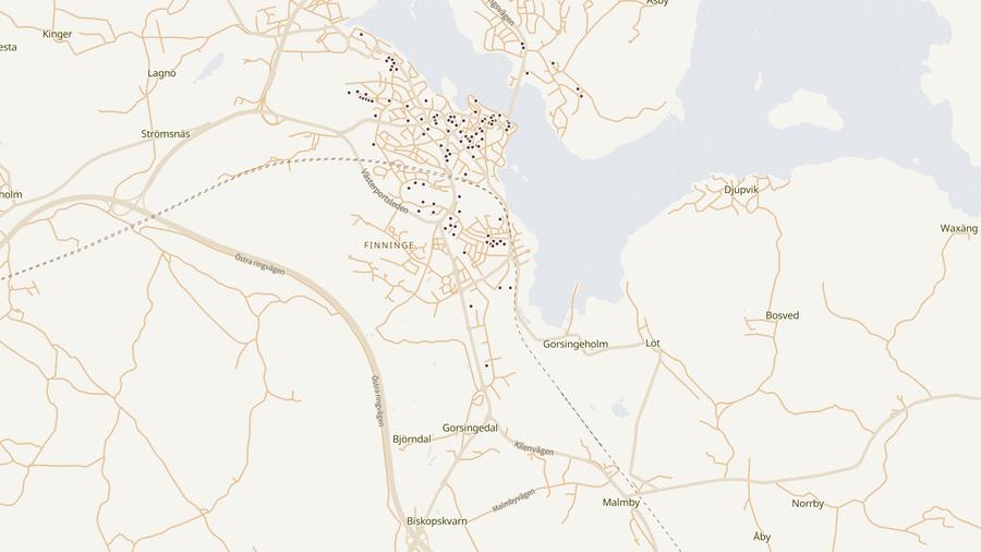 Punktkarta över skyddsrum