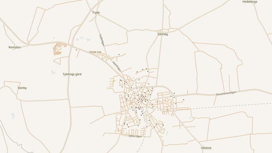 Punktkarta över skyddsrum