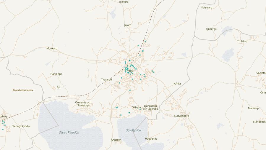 Punktkarta över skyddsrum
