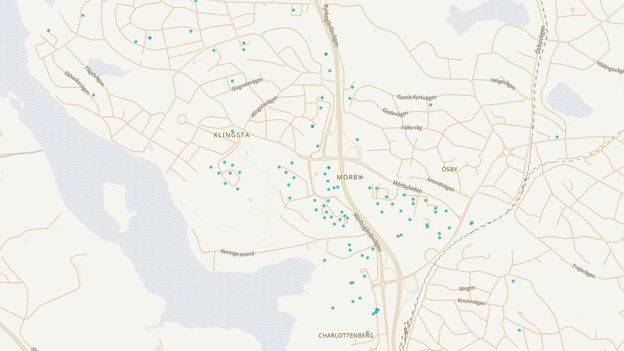 Punktkarta över skyddsrum