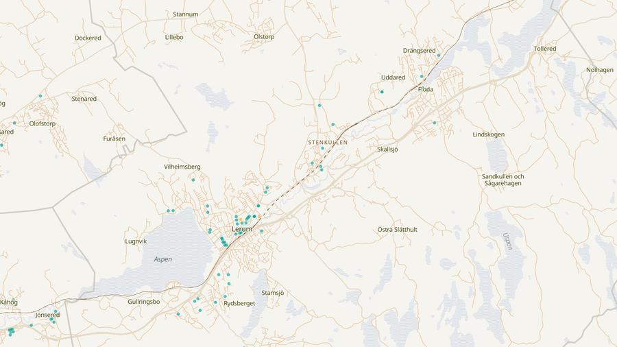 Punktkarta över skyddsrum