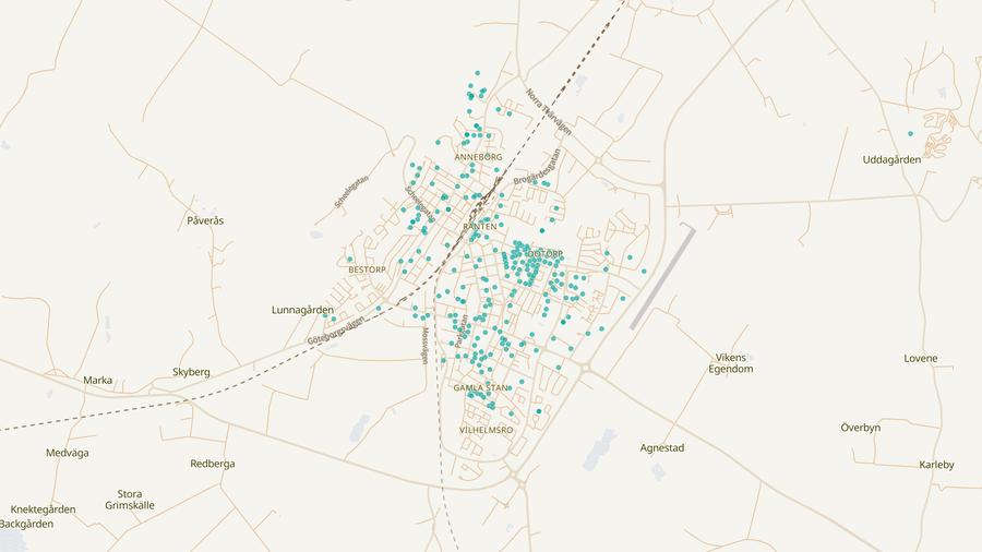 Punktkarta över skyddsrum