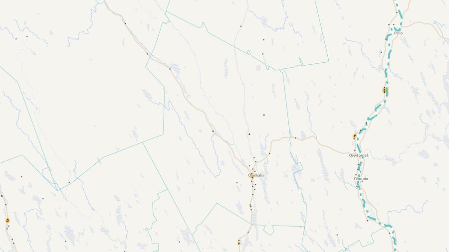 Viltolyckornas fördelning i Överkalix kommun