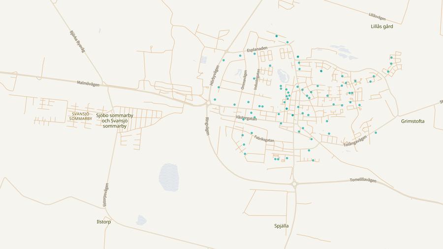 Punktkarta över skyddsrum
