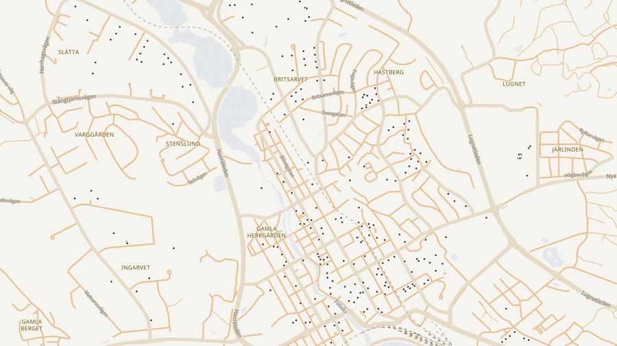 Punktkarta över skyddsrum