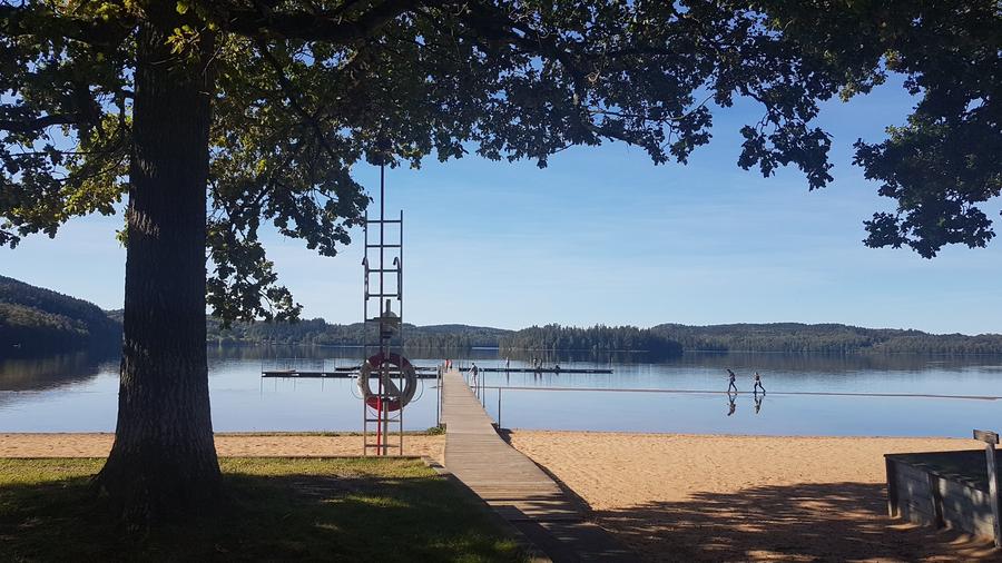 Stranden vid Lygnareds Camping i Alingsås