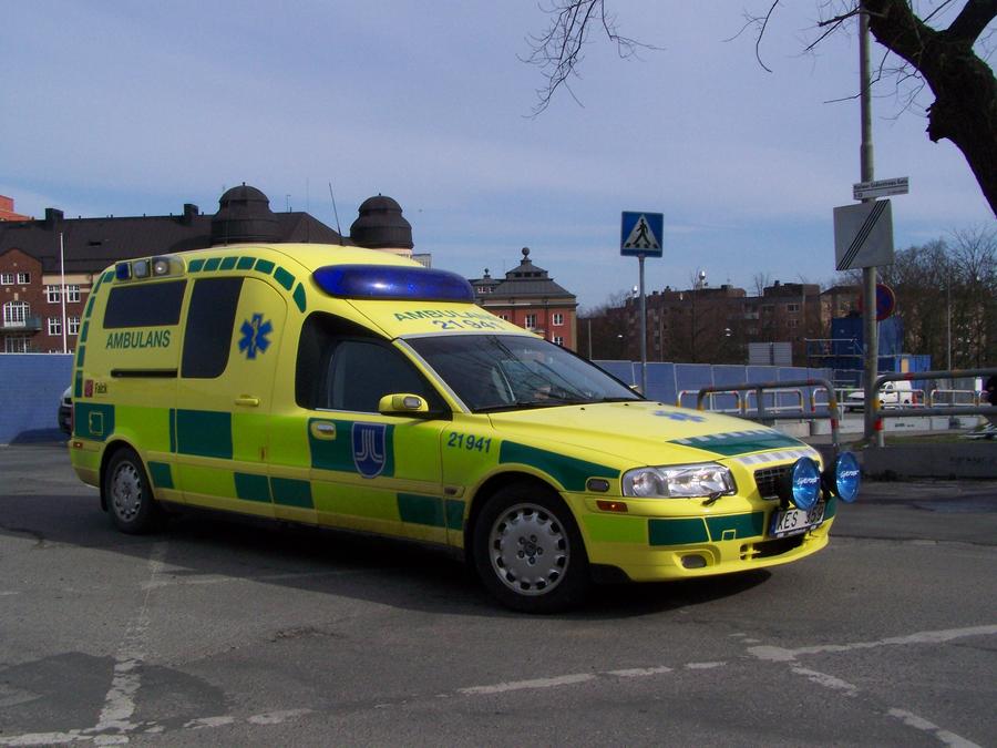 Parkerad ambulans