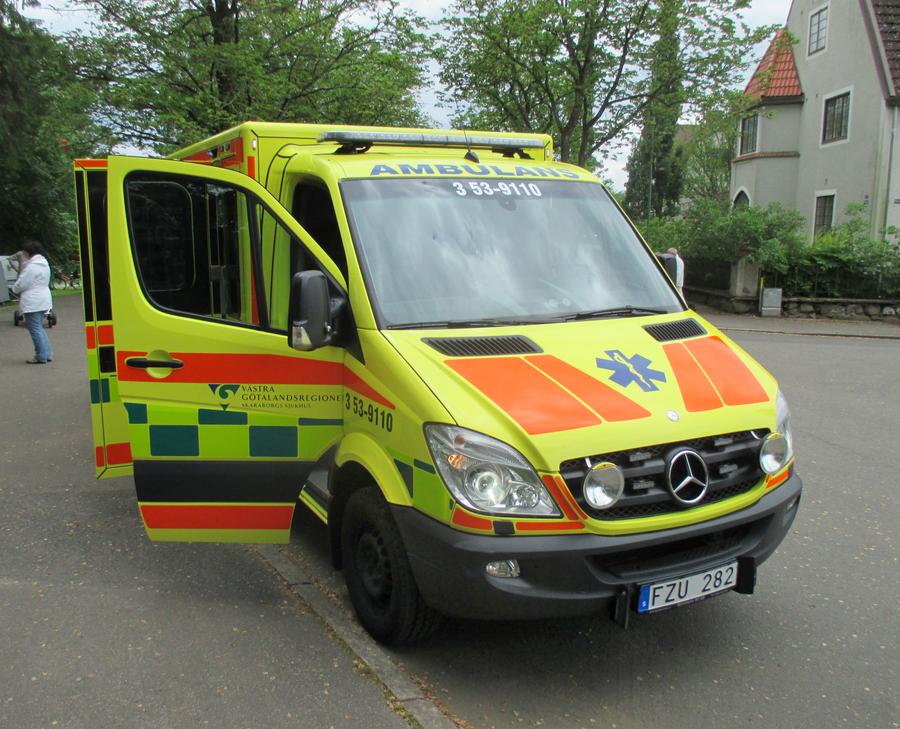 Parkerad ambulans