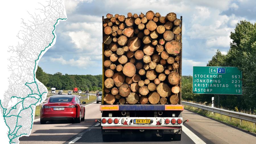 Nu öppnas 450 mil vägar för långa lastbilar, som får vara upp till 34,5 meter långa. 