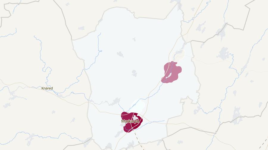 Karta över cykelstölder i Markaryds kommun