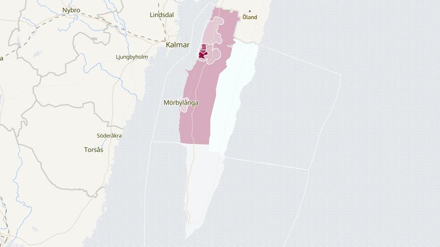Karta över cykelstölder i Mörbylånga kommun