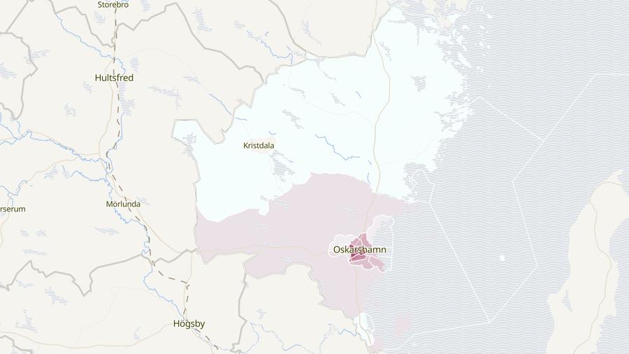 Karta över cykelstölder i Oskarshamns kommun