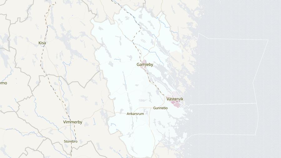 Karta över cykelstölder i Västerviks kommun