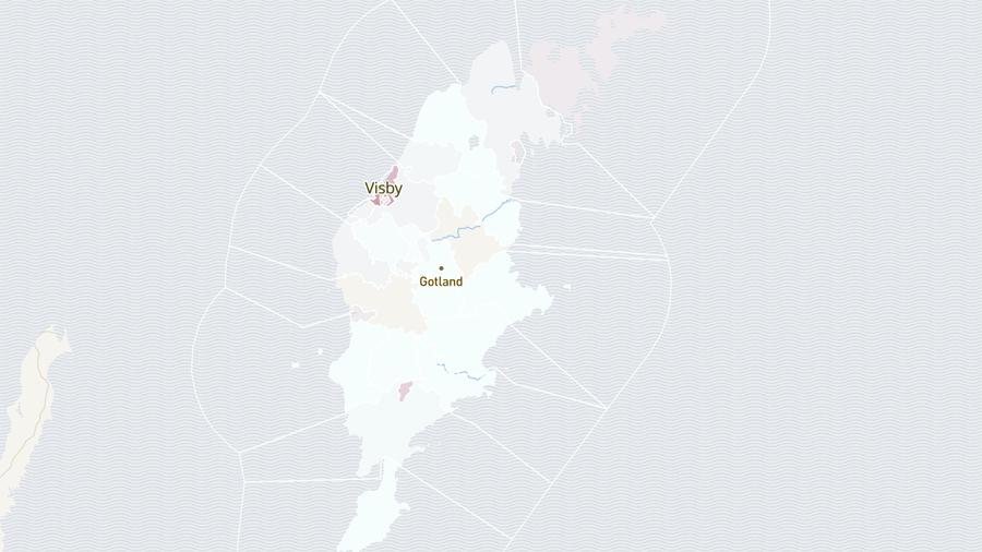 Karta över cykelstölder i Gotlands kommun